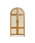 Abaigeal Teak Arched Cabinet Rattan