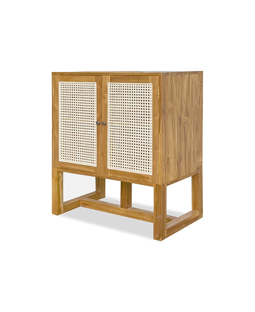 Ademola Teak Cabinet Rattan