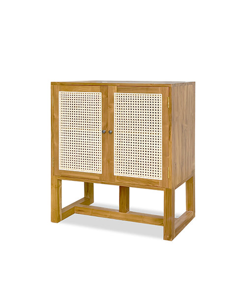 Ademola Teak Cabinet Rattan