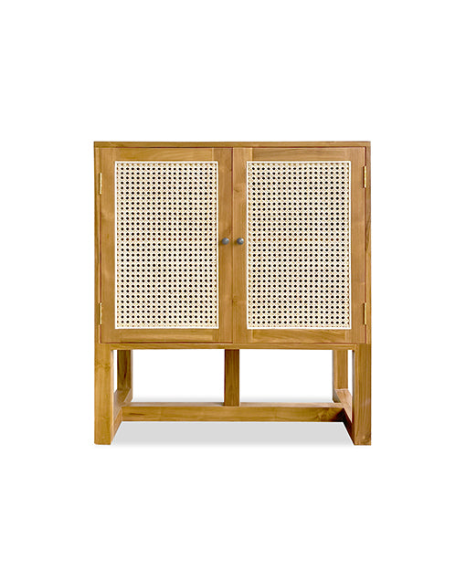 Ademola Teak Cabinet Rattan
