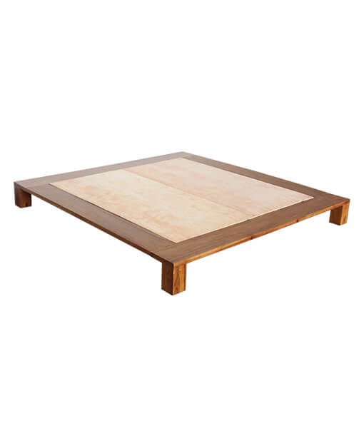 Bretton Teak Platform Bed Frame Single