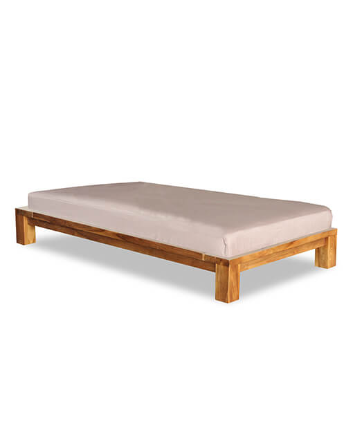 Bretton Teak Platform Bed Frame Super Single